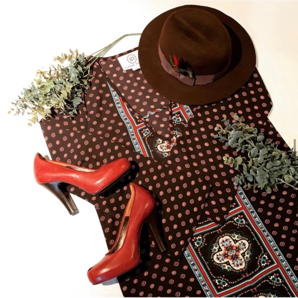 Anthropologie Sloane Rouge “Asarti” Boho Tunic - Women’s Size Small
